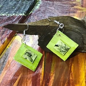 Hand Painted Abstract Earrings